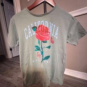 Green California Rose Shirt